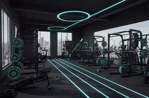 A picture of different weight racks in the weights room