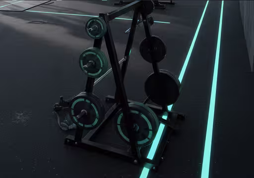 A picture of different weight barbells for curls